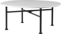 Billede af GUBI Carmel Coffee Table 75x75 cm - Clam White/Black Semi Matt