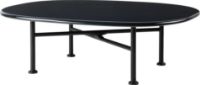 Billede af GUBI Carmel Coffee Table 87,5x70 cm - Midnight Black/Black Semi Matt