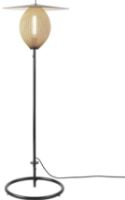 Billede af GUBI Satellite Floor Lamp H: 128 cm - Cream White Semi Matt/Black Base