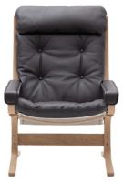 Billede af LK Hjelle Siesta Classic Lænestol Høj m. Armlæn SH: 45 cm - Nature/Elmo Rustical Grey