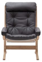 Billede af LK Hjelle Siesta Classic Lænestol Høj m. Armlæn SH: 45 cm - Nature/Elmo Rustical Grey