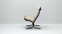 Billede af LK Hjelle Siesta Classic Lænestol Høj m. Armlæn SH: 45 cm - Black/Prescott Ivory