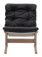 Billede af LK Hjelle Siesta Classic Lænestol Lav SH: 45 cm - Nature/Vintage Black Soft