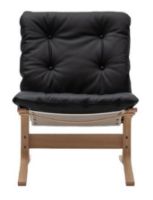 Billede af LK Hjelle Siesta Classic Lænestol Lav SH: 45 cm - Nature/Prescott Black Ink