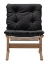 Billede af LK Hjelle Siesta Classic Lænestol Lav SH: 45 cm - Nature/Prescott Black Ink