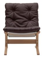 Billede af LK Hjelle Siesta Classic Lænestol Lav SH: 45 cm - Nature/Hemsen Anilin Brown