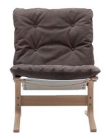Billede af LK Hjelle Siesta Classic Lænestol Lav SH: 45 cm - Nature/Dunes Dark Brown