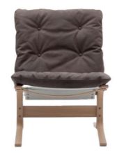 Billede af LK Hjelle Siesta Classic Lænestol Lav SH: 45 cm - Nature/Dunes Dark Brown