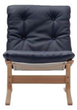 Billede af LK Hjelle Siesta Classic Lænestol Lav SH: 45 cm - Nature/Elmo Rustical Blue