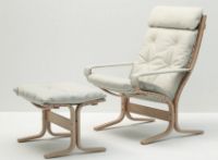 Billede af LK Hjelle Siesta Classic Fodskammel H: 45 cm - Nature/Prescott Lamb