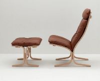 Billede af LK Hjelle Siesta Classic Fodskammel H: 45 cm - Nature/Prescott Hezelnut