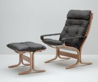 Billede af LK Hjelle Siesta Classic Fodskammel H: 45 cm - Nature/Prescott Greyshadow