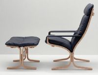 Billede af LK Hjelle Siesta Classic Fodskammel H: 45 cm - Nature/Elmo Rustical Blue