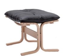 Billede af LK Hjelle Siesta Classic Fodskammel H: 45 cm - Nature/Elmo Rustical Black