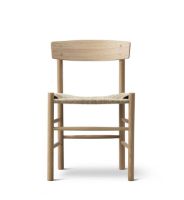 Billede af Fredericia Furniture 3239 J39 Mogensen Spisebordsstol SH: 46,5 cm - Lys Olieret Eg/Søgræs Flet 