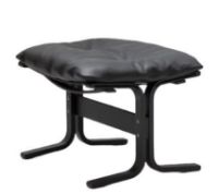 Billede af LK Hjelle Siesta Classic Fodskammel H: 45 cm - Black/Hemsen Anilin Black