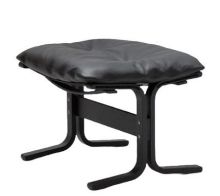 Billede af LK Hjelle Siesta Classic Fodskammel H: 45 cm - Black/Hemsen Anilin Black