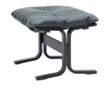Billede af LK Hjelle Siesta Classic Fodskammel H: 45 cm - Black/Dunes Anthrazite