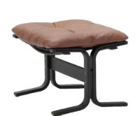 Billede af LK Hjelle Siesta Classic Fodskammel H: 45 cm - Black/Elmo Rustical Tan