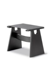 Billede af Fredericia Furniture Seto Stool SH: 43 cm - Sort Canvas/Eg Sort Lak
