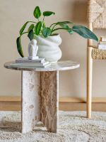 Billede af Bloomingville Jasmia Sidebord Ø: 46 cm - Brun/Marmor