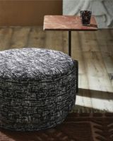 Billede af Nordal BOMU Puf Ø: 66 cm - Sort/Hvid