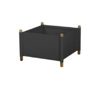 Billede af Cane-line Outdoor Sticks Plantekasse H: 38 cm - Lava Grey/Teak