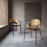 Billede af Please Wait To Be Seated Dosina Spisebordsstol m. Armlæn SH: 46 - Sort Eg