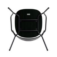 Billede af Please Wait To Be Seated Dosina Spisebordsstol m. Armlæn SH: 47 - Sort Eg/Læder Polstring