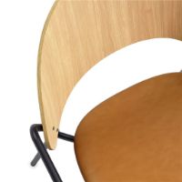 Billede af Please Wait To Be Seated Dosina Spisebordsstol m. Armlæn SH: 47 - Olieret Eg/Læder Polstring