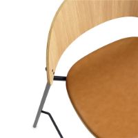 Billede af Please Wait To Be Seated Dosina Barstol  - Olieret Eg/Læder Polstring