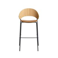Billede af Please Wait To Be Seated Dosina Barstol  - Olieret Eg/Læder polstring