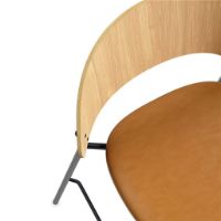 Billede af Please Wait To Be Seated Dosina Barstol  - Olieret Eg/Læder polstring