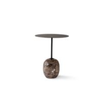Billede af &Tradition Lato Coffee Table LN8 Ø: 40 cm - Black Steel/Emparador Marble