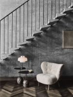 Billede af &Tradition Lato Coffee Table LN8 Ø: 40 cm - Black Steel/Emparador Marble