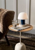 Billede af &Tradition Lato Coffee Table LN8 Ø: 40 cm - Lacquered Oak / Crema Diva Marble 