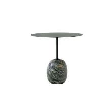 Billede af &Tradition Lato Coffee Table LN9 Ø: 50 cm - Deep Green Steel/Verde Apli Marble 