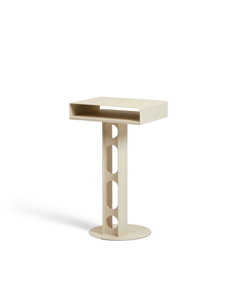 Billede af Pedestal Sidekick Table H: 58,5 cm - Pearl