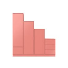 Billede af Montana Wardrobe System 02 186,3x190 cm - Rhubarb