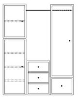 Billede af Montana Wardrobe System 06 186,4x142,8 cm - Oat
