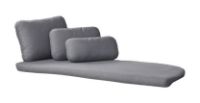 Billede af Cane-line Outdoor Savannah Daybed venstre modul, hyndesæt - Grey