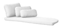 Billede af Cane-line Outdoor Savannah Daybed venstre modul, hyndesæt - White