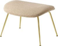 Billede af GUBI Beetle Ottoman Fodskammel - Brass Base / Around Bouclé