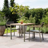 Billede af Mandalay Toscana Havebord L: 82 cm og 2 Elba Havestole - Olivengrøn 