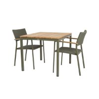 Billede af Mandalay Toscana Havebord L: 82 cm og 2 Siena Havestole - Olivengrøn 