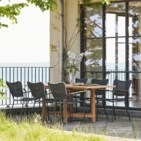 Billede af Mandalay Cambridge Klapbord L: 200 cm og 6 Marguerit String Stole - Teak 