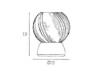 Billede af Design By Us Twist Of Marble Lysestage Ø: 11 cm - Silver/Smoke