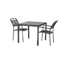 Billede af Mandalay Elba Havebord L: 82 cm og 2 Verona Havestole - Antracit 