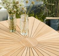 Billede af Mandalay Marguerit Bådformet Bord 144x90 cm Inkl. 4 Havestole Havemøbelsæt - Olivengrøn/Teak 