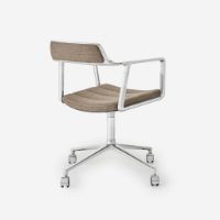 Billede af Vipp 452 Swivel Stol m. Hjul - Aluminium/Dark Sand 